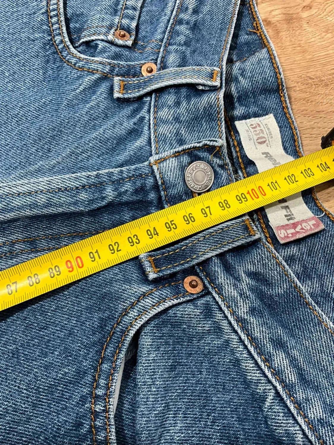 Jean Levi's 550 Relaxed Fit Unisexe W28 L32 Vintage 100% Coton Bleu délavé – photo 15